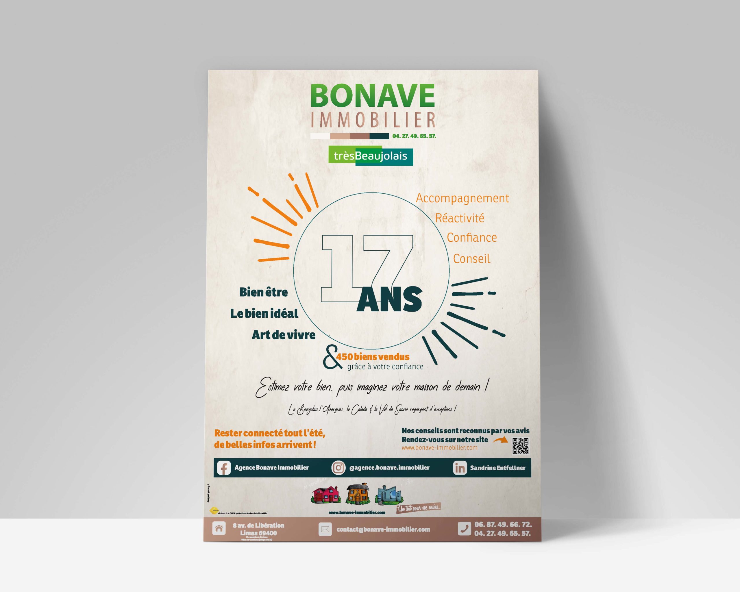 Maisonléon - print affiche - Bonave Iommobilier - Ville-sur-Jarnioux Villefranche sur Saône - Agence immobilière