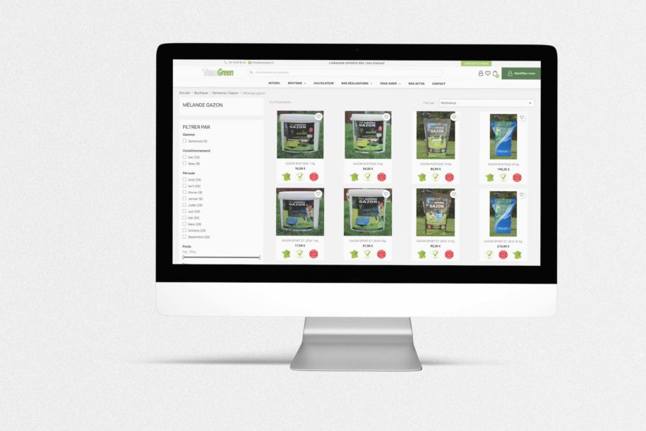 Maisonléon - site e-commerce - Team Green - Fareins - Messimy sur Saône - Beauregard - Fournisseur de semences