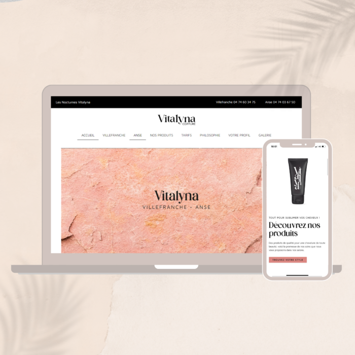 Mockup Vitalyna - Site Internet - Réalisation - Maison Léon