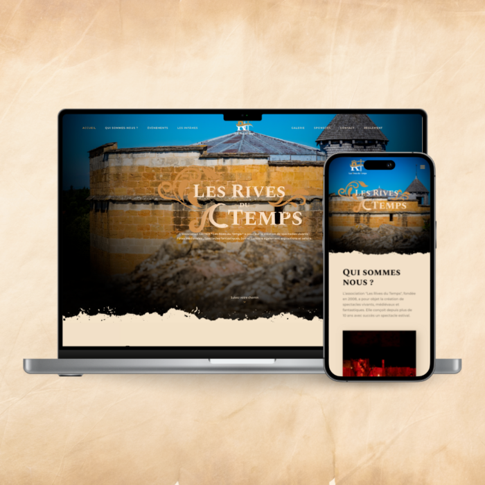 Mockup - Les Rives du Temps - Site vitrine - Réalisation - Maison Léon