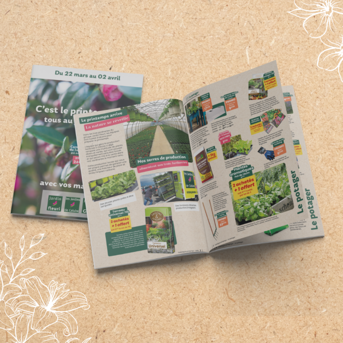 Mockup La Centrale Bois - Jardin Fleuri - Catalogue - Réalisation - Maison Léon